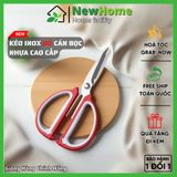 Kéo Inox Đỏ Cán Bọc Nhựa Cao Cấp - Độ Bền Cao, Thiết Kế Thông Minh.