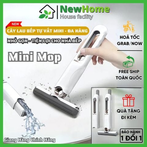 Cây Lau Bếp Tự Vắt Mini – Đầu Lau Thông Minh, Nhỏ Gọn, Tiện Lợi Vệ Sinh Nhà Bếp.