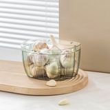 Giỏ Nhựa Trong Đựng Đồ Nhà Bếp Treo Tường Thông Minh, Sang Trọng - Có Quai Sách Kèm Miếng Dán Tường.