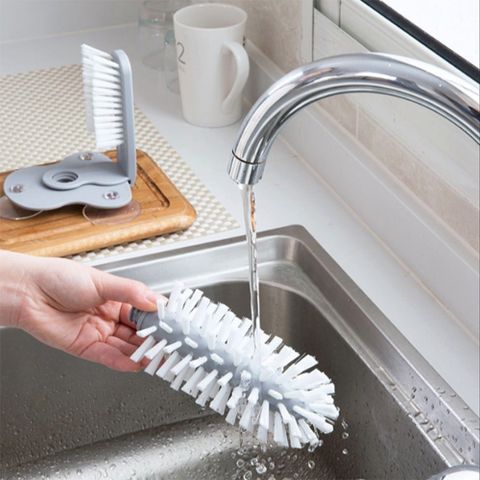 Dụng Cụ Rửa Cốc Ly Gắn Bồn Tiện Dụng Trong Ngoài 2 In 1 - Cọ Vệ Sinh Bình Sữa.