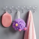 Vỉ 6 Móc Treo Dán Tường Nhà Tắm Siêu Dính Dùng Treo Đồ, Quần Áo, Khăn, Đồ Dùng Nhà Bếp.