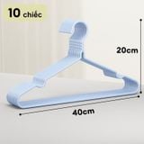 Set 10 Móc Quần Áo Chống Trượt Chất Liệu Thép Bọc Nhựa Cao Cấp Chống Gỉ Sét Cao Cấp Nhiều Màu.