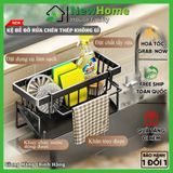 Kệ Để Đồ Rửa Chén Cao Cấp Có Khay Hứng Nước Nghiêng Tiện Lợi, Loại Dày Sơn Tĩnh Điện.