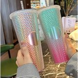 Ly Giữ Nhiệt Kim Cương 700ml Kèm Ống Hút Cao Cấp - Giữ Nhiệt Lâu.