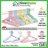 Set 10 Móc Quần Áo Chống Trượt Chất Liệu Thép Bọc Nhựa Cao Cấp Chống Gỉ Sét Cao Cấp Nhiều Màu.