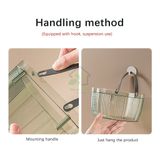 Giỏ Nhựa Trong Đựng Đồ Nhà Bếp Treo Tường Thông Minh, Sang Trọng - Có Quai Sách Kèm Miếng Dán Tường.