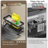 Kệ Để Đồ Rửa Chén Cao Cấp Có Khay Hứng Nước Nghiêng Tiện Lợi, Loại Dày Sơn Tĩnh Điện.