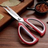 Kéo Inox Đỏ Cán Bọc Nhựa Cao Cấp - Độ Bền Cao, Thiết Kế Thông Minh.