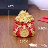 Hũ Đựng Muối Gạo Thần Tài Cầu May Mắn, Tài Lộc - Trang Trí Bàn Thờ, Bàn Làm Việc, Tết Nguyên Đán.