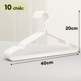 Set 10 Móc Quần Áo Chống Trượt Chất Liệu Thép Bọc Nhựa Cao Cấp Chống Gỉ Sét Cao Cấp Nhiều Màu.