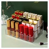 Khay Đựng Son 24 Ô Bằng Mica Trong Suốt - Kệ Đựng, Bảo Quản Son Ngăn Nắp Cho Bàn Trang Điểm.