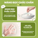 Túi Màng Bọc Thực Phẩm TOPGIA Dạng Rút Treo Tường Tiện Lợi - Chất Liệu PE An Toàn, Chun Siêu Bền, Gói 300 Cái.