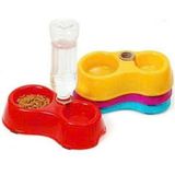 Khay Thức Ăn Cho Chó Mèo Kèm Máng Nước Tự Động Tiện Lợi.