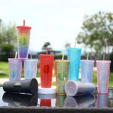 Ly Giữ Nhiệt Kim Cương 700ml Kèm Ống Hút Cao Cấp - Giữ Nhiệt Lâu.