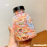 Hũ 1000 Dây Thun Buộc Tóc Nhiều Màu Sắc Dễ Thương Cho Bé Gái.