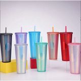 Ly Giữ Nhiệt Kim Cương 700ml Kèm Ống Hút Cao Cấp - Giữ Nhiệt Lâu.