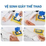 Khăn Ướt Lau Giày SNEAKER, Giấy Vệ Sinh Giày Dép Đa Năng Dạn Gói Rút Tiện Lợi.