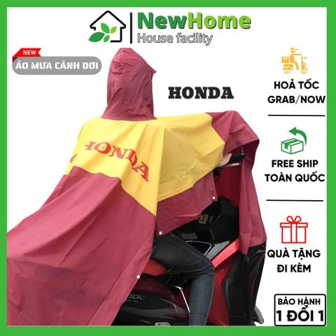Áo Mưa Cánh Dơi Honda Chống Thấm Nước Cao Cấp – Đi Xe Máy Tiện Lợi, Bền Đẹp Hàng Loại Tốt.