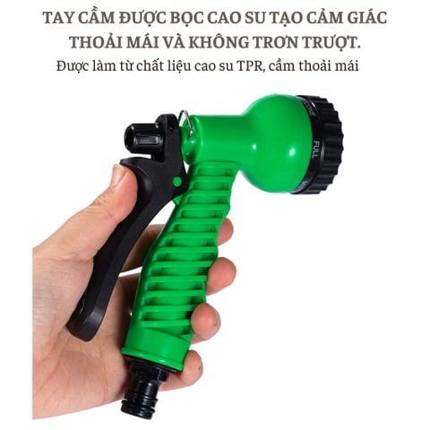 Đầu Vòi Xịt Nước Tăng Áp Rửa Xe, Tưới Cây 7 Chế Độ Xịt Đa Năng.