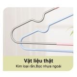 Set 10 Móc Quần Áo Chống Trượt Chất Liệu Thép Bọc Nhựa Cao Cấp Chống Gỉ Sét Cao Cấp Nhiều Màu.