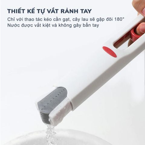 Cây Lau Bếp Tự Vắt Mini – Đầu Lau Thông Minh, Nhỏ Gọn, Tiện Lợi Vệ Sinh Nhà Bếp.