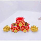 Hũ Đựng Muối Gạo Thần Tài Cầu May Mắn, Tài Lộc - Trang Trí Bàn Thờ, Bàn Làm Việc, Tết Nguyên Đán.