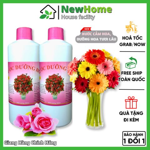 Nước Cắm Hoa Giúp Hoa Tươi Lâu, Không Thối Nước - Không Cần Thay Nước Chai 500ml.