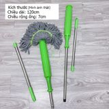 Cây Lau Nhà Tự Vắt Cán Inox Dài 1m2 Xoay 360 Độ, Bộ Chổi Lau Nhà Đa Năng Gọn Nhẹ Lau Nhanh Gọn.