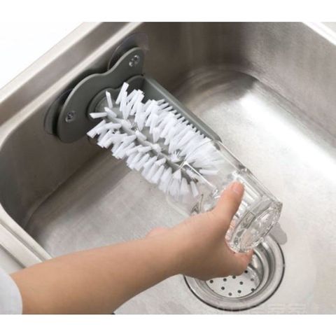 Dụng Cụ Rửa Cốc Ly Gắn Bồn Tiện Dụng Trong Ngoài 2 In 1 - Cọ Vệ Sinh Bình Sữa.