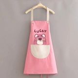 Tạp Dề Nấu Ăn Hình Gấu Dâu - Chống Thấm Nước, Dễ Lau Chùi, Nhanh Khô.