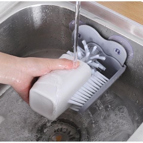Dụng Cụ Rửa Cốc Ly Gắn Bồn Tiện Dụng Trong Ngoài 2 In 1 - Cọ Vệ Sinh Bình Sữa.