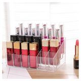 Khay Đựng Son 24 Ô Bằng Mica Trong Suốt - Kệ Đựng, Bảo Quản Son Ngăn Nắp Cho Bàn Trang Điểm.
