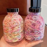 Hũ 1000 Dây Thun Buộc Tóc Nhiều Màu Sắc Dễ Thương Cho Bé Gái.