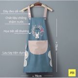 Tạp Dề Nhà Bếp Có Túi Đựng Tiện Lợi Chống Thấm - Chống Văng Dầu Mỡ In Họa Tiết Dễ Thương.