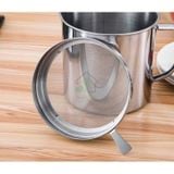 Ca Lọc Dầu Inox Cao Cấp 1.3L, Lọc Cặn và Bảo Quản Dầu Thừa Tiện Lợi.