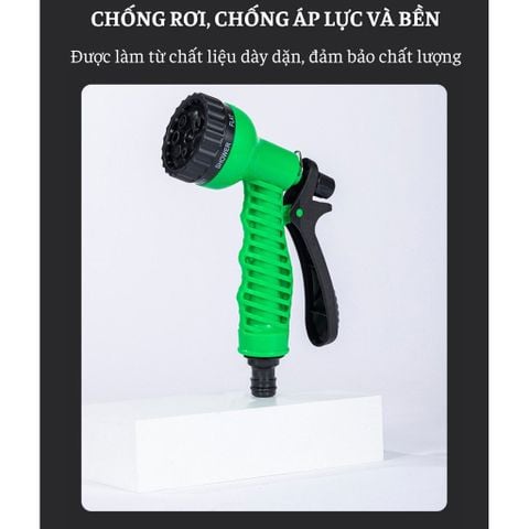 Đầu Vòi Xịt Nước Tăng Áp Rửa Xe, Tưới Cây 7 Chế Độ Xịt Đa Năng.