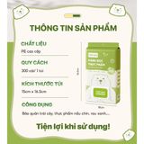 Túi Màng Bọc Thực Phẩm TOPGIA Dạng Rút Treo Tường Tiện Lợi - Chất Liệu PE An Toàn, Chun Siêu Bền, Gói 300 Cái.