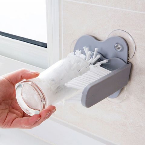 Dụng Cụ Rửa Cốc Ly Gắn Bồn Tiện Dụng Trong Ngoài 2 In 1 - Cọ Vệ Sinh Bình Sữa.