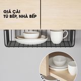 Khay Lưới Sắt Treo Gầm Bàn Làm Việc, Kệ Tủ Bếp Thiết Kế Thông Minh, Tiện Lợi - Tiết Kiệm Diện Tích.