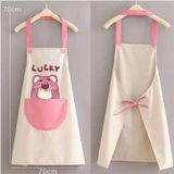 Tạp Dề Nấu Ăn Hình Gấu Dâu - Chống Thấm Nước, Dễ Lau Chùi, Nhanh Khô.