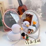 Gương Trang Điểm Lúa Mạch Xoay 360 Độ Để Bàn - Gương Soi Di Động Mini Hai Mặt.