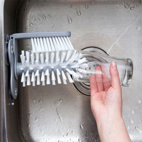 Dụng Cụ Rửa Cốc Ly Gắn Bồn Tiện Dụng Trong Ngoài 2 In 1 - Cọ Vệ Sinh Bình Sữa.