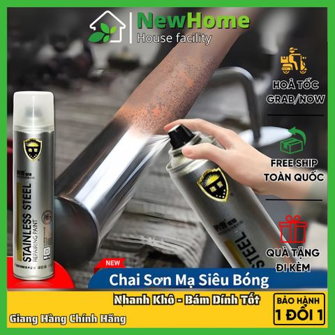 Sơn Xịt Mạ Crom Sáng Bóng 350ml, Chai Sơn Xi Mạ Chrome Siêu Bóng Làm Mới ô Tô, Xe Máy - Thiết Bị Gia Dụng.