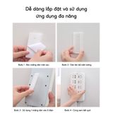 Miếng Dán Tháp Lắp Đa Năng Treo Điều Khiển Tivi, Modem Wifi, Ổ Cắm Điện Tiện Lợi.