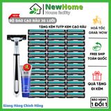 Dao Cạo Râu Kèm 36 Lưỡi Dao Kép Thay Thế Tiện Dụng và Tiết Kiệm.