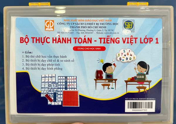 Bộ Thực Hành Toán Tiếng Việt Lớp 1 (Hộp 1) STB dùng Cho Học Sinh TT 37