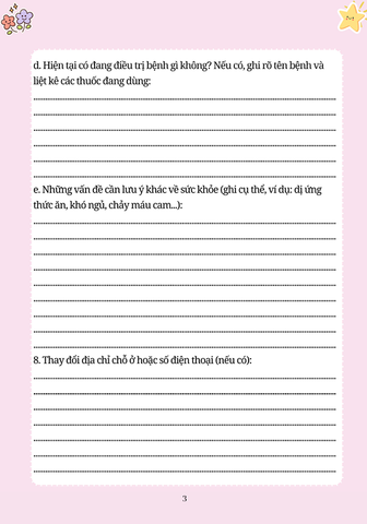 Sổ theo dõi sức khỏe trẻ nhà trẻ (Dành cho trẻ từ 3 tháng đến dưới 36 tháng tuổi)