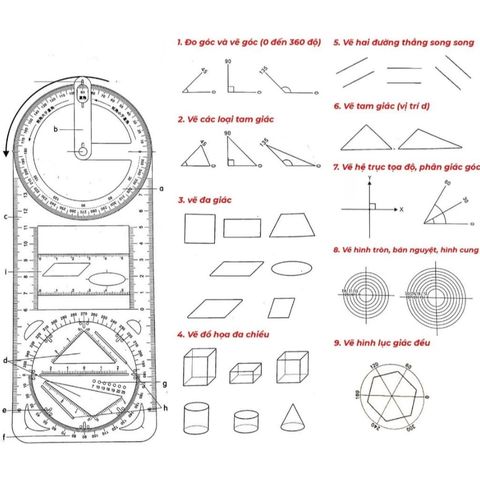 Bộ thước đa năng học sinh (CY3306)