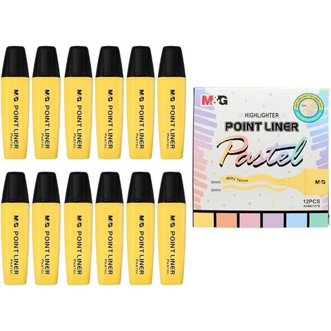 Bút dạ quang vàng pastel M&G 21578