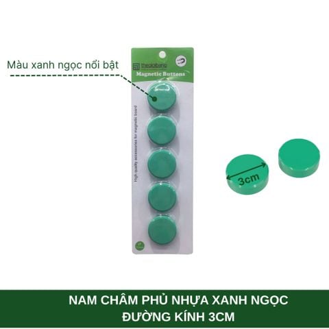Nam châm tròn màu xanh ngọc